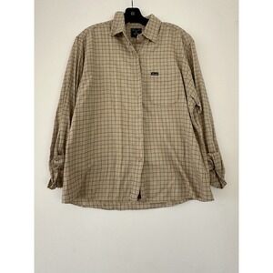 Façonnable 100% Cotton XL Classique Striped Plaid Botton Up Long Sleeve Shirt